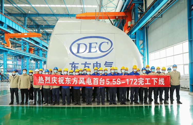 開啟“6MW時(shí)代”！國(guó)內(nèi)陸上單機(jī)容量最大風(fēng)電機(jī)組下線